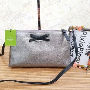 Kate Spade Amy Mavis Street Bow Glitter Crossbody